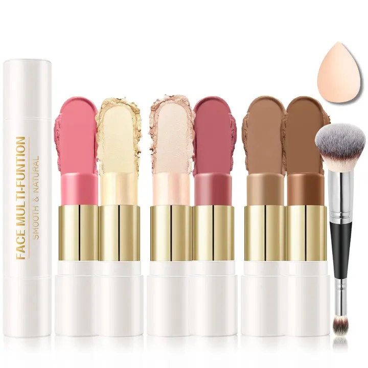 IONSGAKO 6-Color Double-Ended Cream Contour Stick Kit — Set A